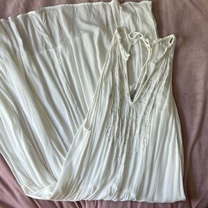 Free people beaded and embroidered drop waist dress